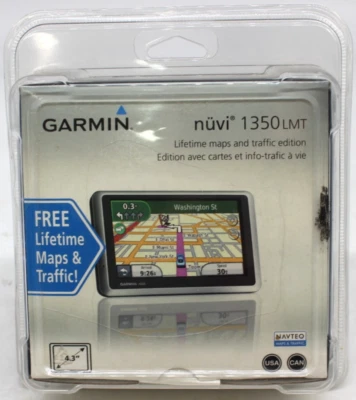 Garmin Nüvi 1350 LMT Lifetime Maps Mountable Navigation System New 4.3" Screen - Image 1 of 4