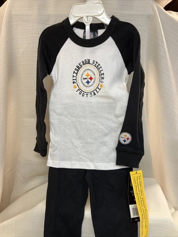 Team Apparel Pittsburgh Steelers 2 Piece PJ’s 3T New Cover