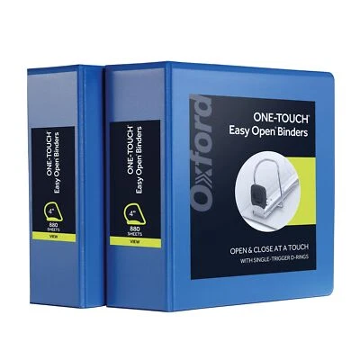 Oxford 3 Ring Binders, Durable Binders for School and Office, 4 Inch, ONE-Tou... - Image 1 of 4