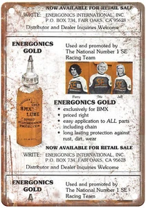 Old School BMX 1979 ENERGONICS Vintage Magazine Ad Reproduction Metal Sign B981 - Picture 1 of 1