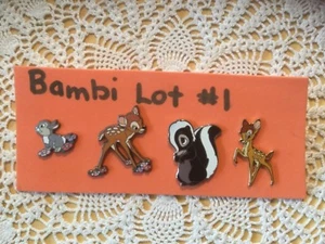 Disney Bambi LOT #1 Set of 4 Pins.  See Photos.   - Picture 1 of 3