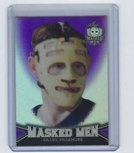 2016 2016-17 LEAF MASKED MEN GILLES VILLEMURE PRISMATIC PURPLE 8/25 #12 RANGERS - Picture 1 of 2