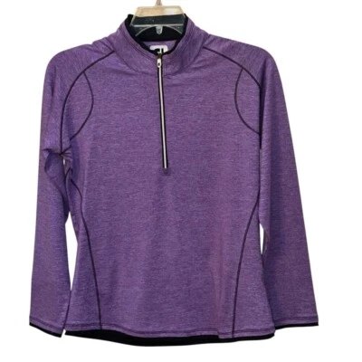 FootJoy (FJ) Women's Golf Half Zip Mock Neck Purple Jacket Medium Athletic - Image 1 of 4