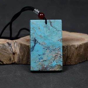 Amuleto colgante turquesa antigua nepalí 100 % Tíbet del Himalaya - Imagen 1 de 12