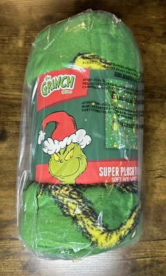 NUEVO - EL GRINCH - NO ESO SIGNIFICA - MANTA DE NAVIDAD 46"X60' KOHLS Foto 1 de 3