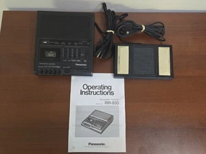 Panasonic RR-930 MicroCassette Transcriber w/ Foot Pedal RP-2692 & Manual Tested - Picture 1 of 7