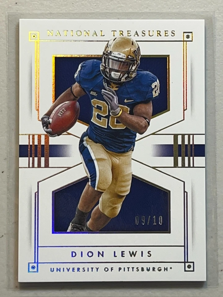 Dion Lewis 2016 Panini National Treasures Collegiate /10 Gold #31 Pitt Panthers - Image 1 of 2