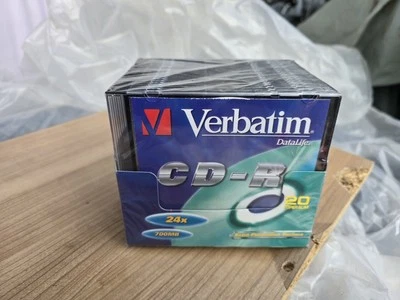 Verbatim CD-R Blank Recordable Discs 700MB 24x Speed 20 Discs Duel Case - Bild 1 von 3