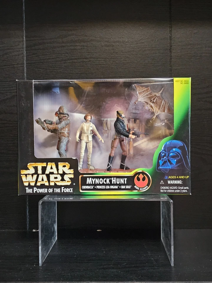 1998 Star Wars POTF Mynock Hunt Chewbacca Leia and Han Solo Figure 3pk