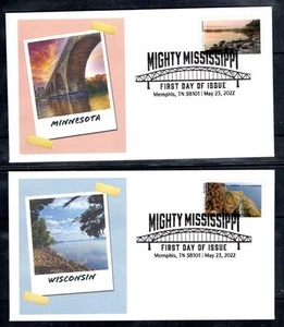 US Sc #5698, Mighty Mississippi, 10 Fleetwood First Day Cancels Memphis, TN - Picture 1 of 6