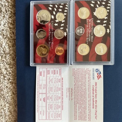 2004 S Silver Proof Set 11 Coins U.S. Mint OGP COA - Image 1 of 4