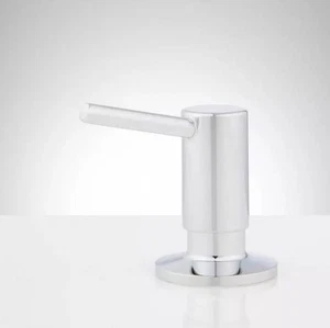 New Chrome Plated Low-Profile Soap or Lotion Dispenser by Signature Hardware - Picture 1 of 1