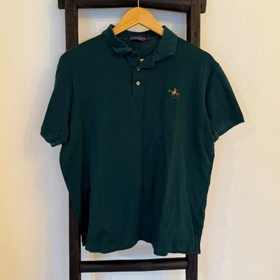 Purple Label Ralph Lauren Mens Green Horse Rider Embroidered XL Made in Italy - Image 1 of 4