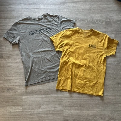Camiseta táctica de manga corta para hombre 5.11 talla M (lote de 2) gris y amarilla Foto 1 de 4