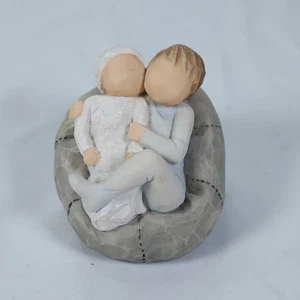 Statuina Albero Salice "Il Mio Nuovo Bambino" Demdaco Susan Lordi 2017 Bambino con Neonato - Foto 1 di 7