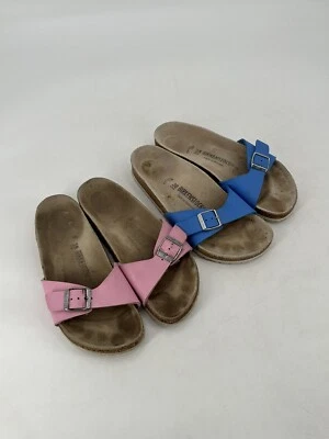 LOTE DE 2 Sandalias Birkenstock Madrid Slides Hebilla Unisex Adulto M's 5 W's 7 Foto 1 de 4