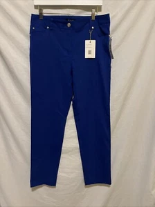 Zac & Rachel Damenhose Größe 12 schmales Bein Farbe Soda hellroyalblau neu mit Etikett $ 60 - Bild 1 von 11