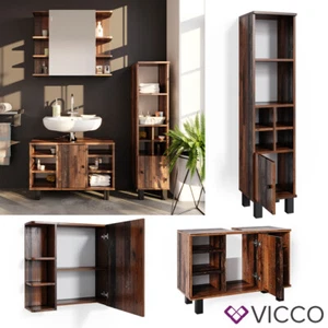 3 pces, armoire de toilette, meuble sous-vasque, placard, Vicco Fynn - Bild 1 von 7