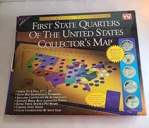First State Quarters Of The United States Collectors Map 1999-2008 Cert. 4729000 - Picture 1 of 14