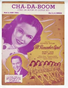 Partituras de la película Gloria Jean 1945 Cha Da Boom AL SHERMAN KIRBY GRANT - Imagen 1 de 1