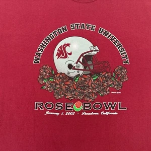 Vintage XL Washington State Cougars WSU Rose Bowl 2003 Y2K Shirt Crimson NCAA - Picture 1 of 7