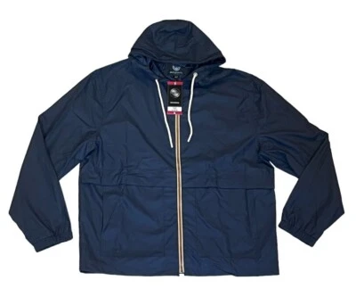 Men WP Weatherproof Hooded Full Zip Rain Slicker Sport Jacket Raincoat Coat XXL - Image 1 of 4