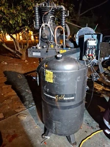230V-480V, 3 Phase, 80 Gallon Vertical, Industrial Gold Series Air Compressor - Picture 1 of 3