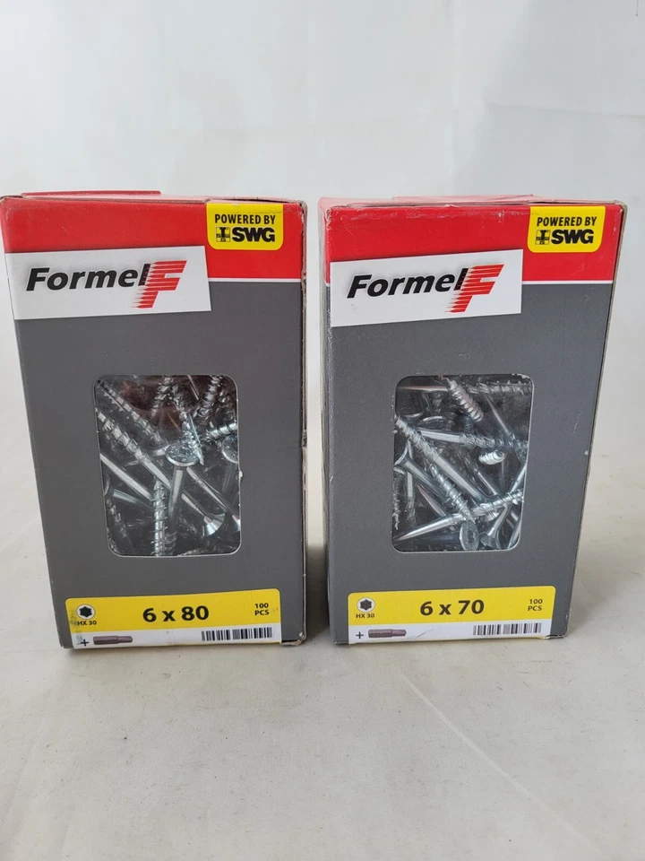 200 vis a bois 6x70 - 6x80 TORX T30 Formel F SWG Acier Zinguée  - Photo 1/1