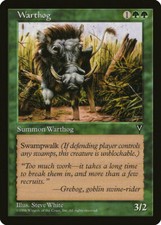 Magic MTG Tradingcard Visions 1996 Warthog