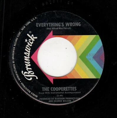NORTHERN SOUL-COOPERETTES-BRUNSWICK 55307-EVERTHING'S WRONG/DON'T TRUST HIM - Image 1 of 2