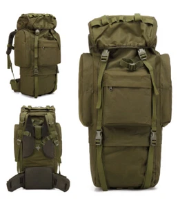 65L Tactical Backpack with Internal Frame and Rain Cover Waterproof Rucksack Bag - Picture 1 of 22