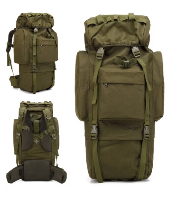 Mochila táctica militar grande 65L para hombre camping senderismo mochila impermeable Foto 1 de 4