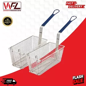 2 kommerzielle Frittier Fritteuse Korb Chip Fisch zum Mitnehmen 340x165x150mm Pitco-Imperial - Bild 1 von 11