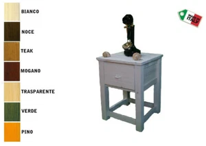 Comodino in legno stile shabby chic mobile multiuso per piante statue TV modem - Foto 1 di 1