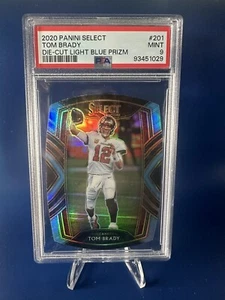 Select 2020 - Tom Brady azul claro Prizm troquelado PSA 9 - Imagen 1 de 1