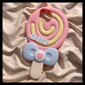 Cartoon 3D Lollipop Bow Silicone Pink Phone Case Cover For iPhone 15 pro 14 13 - Picture 1 of 5