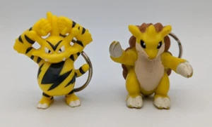 Pokemon Burger King portachiavi giocattolo 1999 lotto di 2 figurine Electabuzz Sandsplash - Foto 1 di 9