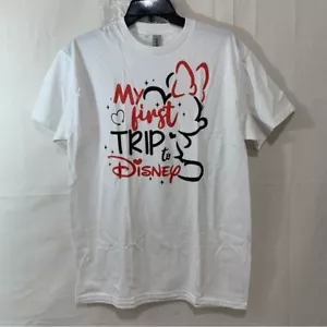 Womens New Minnie Mouse First Disney Trip Short sleeve T-Shirt Med - Picture 1 of 4