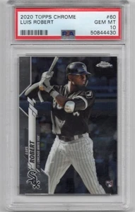 2020 Topps Chrome Luis Robert Rookie Card PSA 10 GEM MT GRADED CARD #60 - Picture 1 of 2