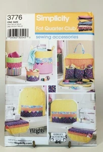 Pattern Sewing Accessories Made from Fat Quarters Simplicity 3776 - Picture 1 of 2