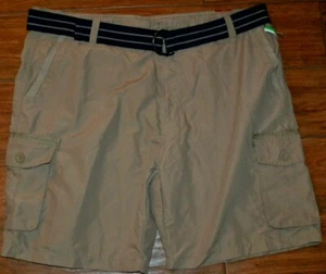 Men's BURNSIDE Explorer Color Khaki Tan Includes Belt Size 40 Cargo Shorts 8.75" - Picture 1 of 2