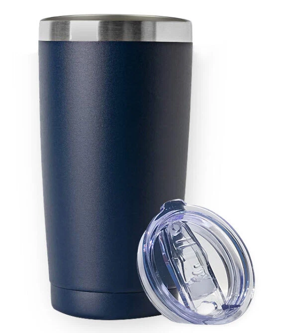 Taza de café de viaje aislada al vacío con tapa deslizante para vaso de acero inoxidable de 20 oz Foto 1 de 4