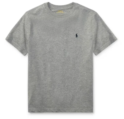 POLO RALPH LAUREN New listingGenuine Ralph Lauren Kids S/S Crew T Shirt Heather Grey AGE 18/20 BOYS XL