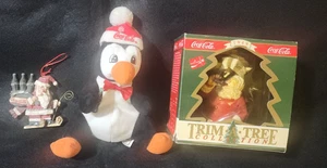 Great Lot 3 Vintage 1994 Coca Cola Trim a Tree Collection Christmas Ornaments ++ - Picture 1 of 11