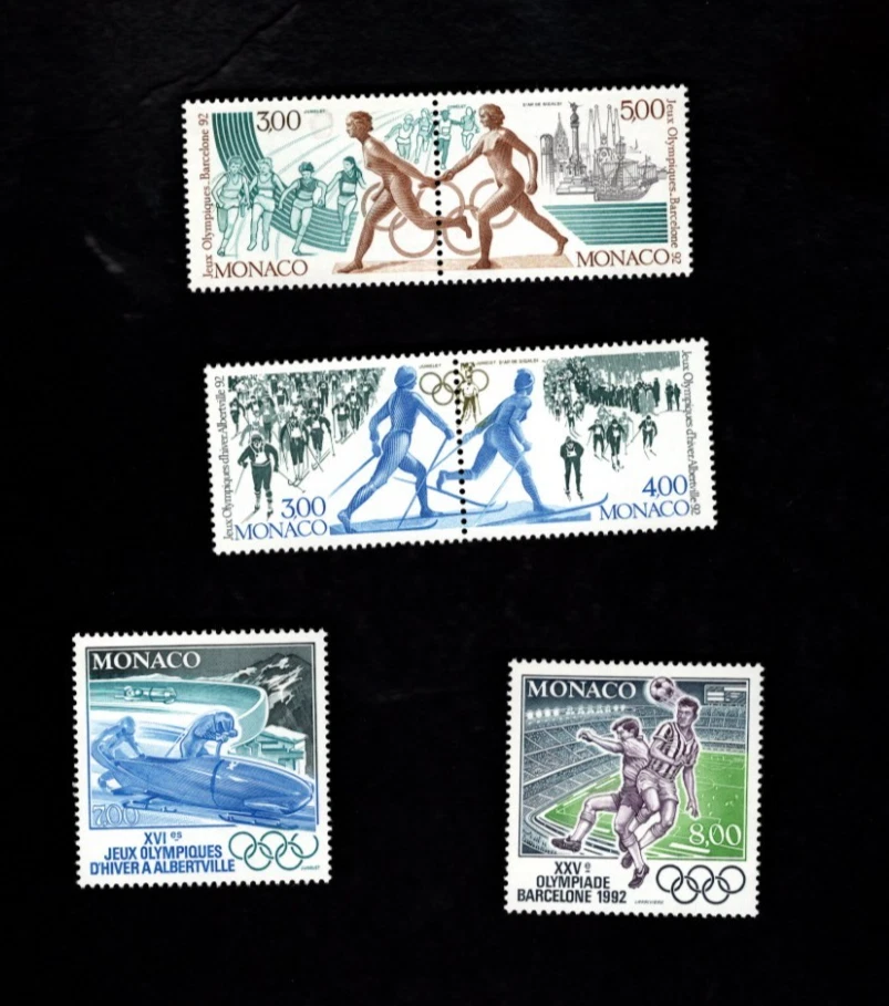 Monaco sc#1758-9,1802-3 (1991-2) Completo MNH Foto 1 de 1