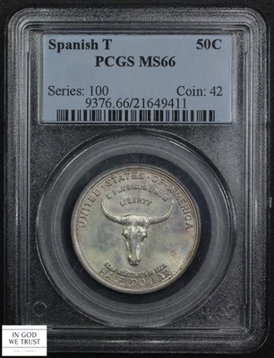 1935 Spanish Trail Commemorative Silver Half Dollar 50C PCGS MS 66 - Image 1 of 4