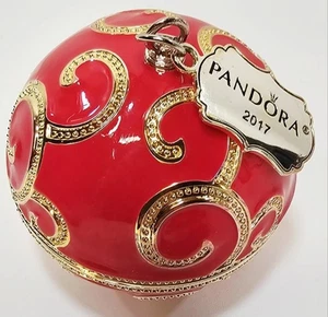 Pandora 2017 Christmas Rockettes Ornament OHNE CHARM Rot/Gold - Bild 1 von 9