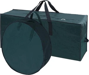 Christmas Tree & Christmas Wreath Storage Bag Set– Fits up to 7.5 ft / 228cm - Picture 1 of 7