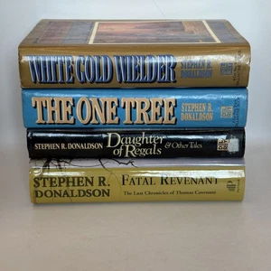 Stephen R Donaldson 4 Chronicles of Thomas Covenant lot HCDJ MIXED Editions - Picture 1 of 22
