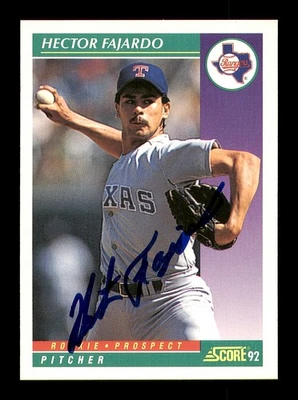 Hector Fajardo Autographed Signed 1992 Score Rookie Card #842 Texas Rangers - Image 1 of 2
